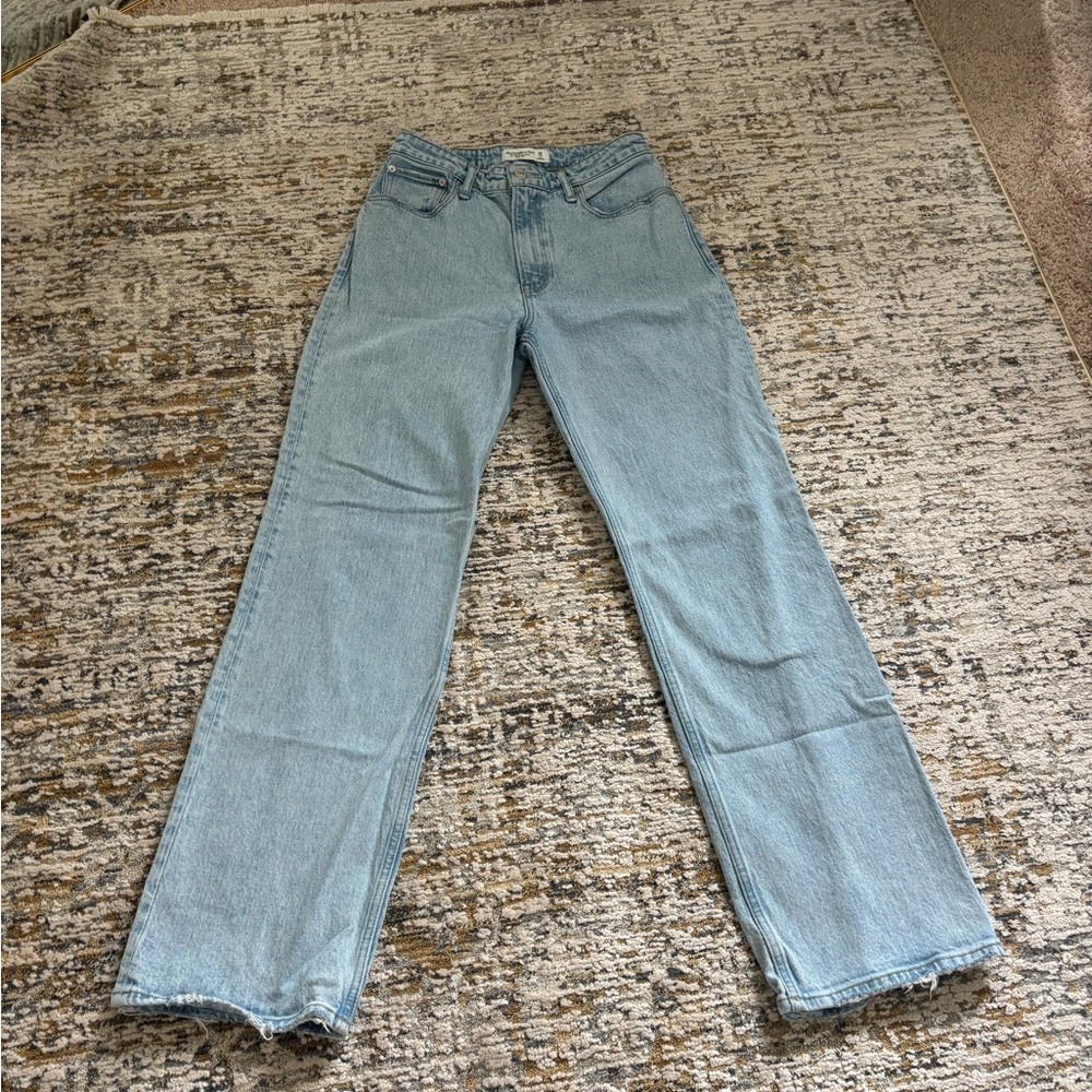 Abercrombie & Fitch Blue Straight Leg Jeans
